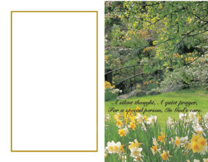 Nature and Quiet Reflection Memorial Card