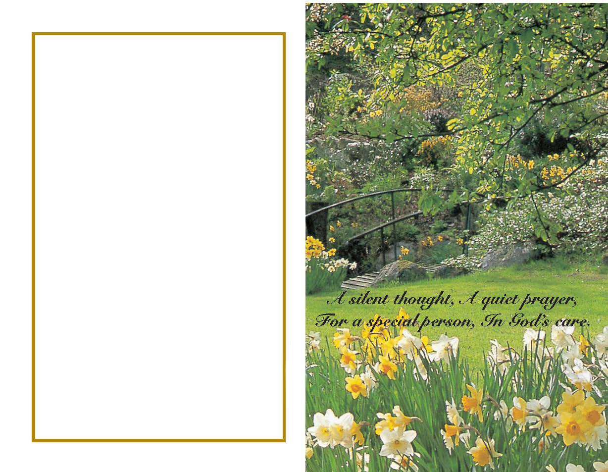 Nature and Quiet Reflection Memorial Card