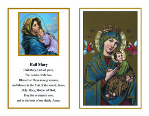 Our Lady of Perpetual Help with Hail Mary Prayer Mass Card