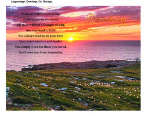 Donegal Coastal Sunset and Memorial Mass Card