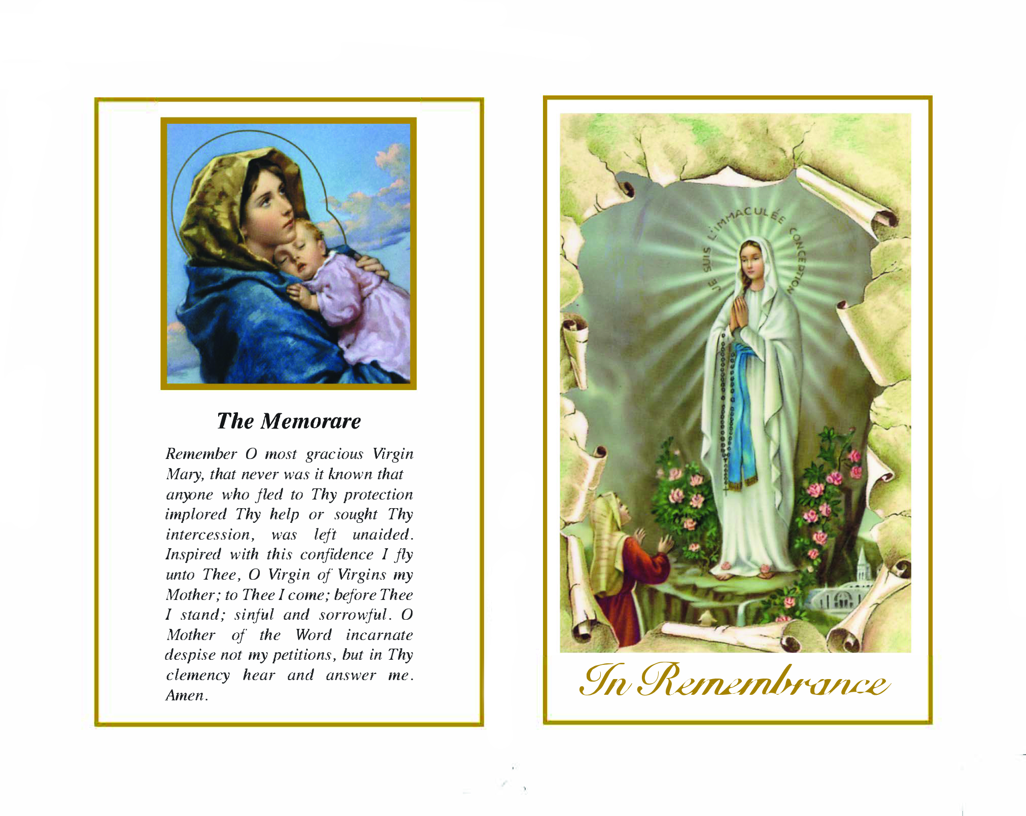Lourdes Grotto Front and Madonna on the back