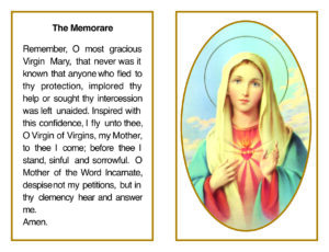Immaculate Heart of Mary Memorial Mass Card