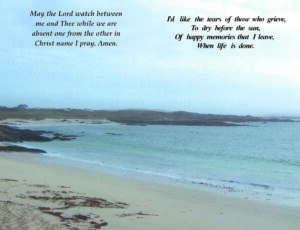 Tranquil Coastal Beach Memorial Card