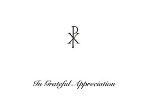 Chi Rho Pax Cross Irish Memorial Thank You Card