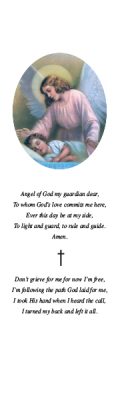 Guardian Angel & I'm Free Memorial Bookmark