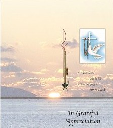 Personalised Peace Dove and Sunset Irish Wallet Memorial Card