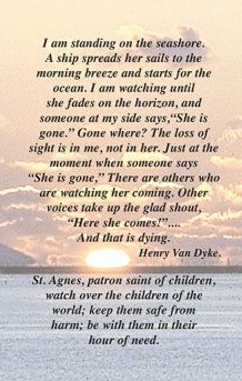 Personalised Seashore and Sunset Irish Wallet Memorial Card