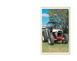 Personalised Vintage Tractor Irish Wallet Memorial Card
