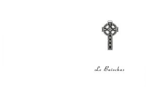 Traditional Celtic Cross Irish Memorial Thank You Card