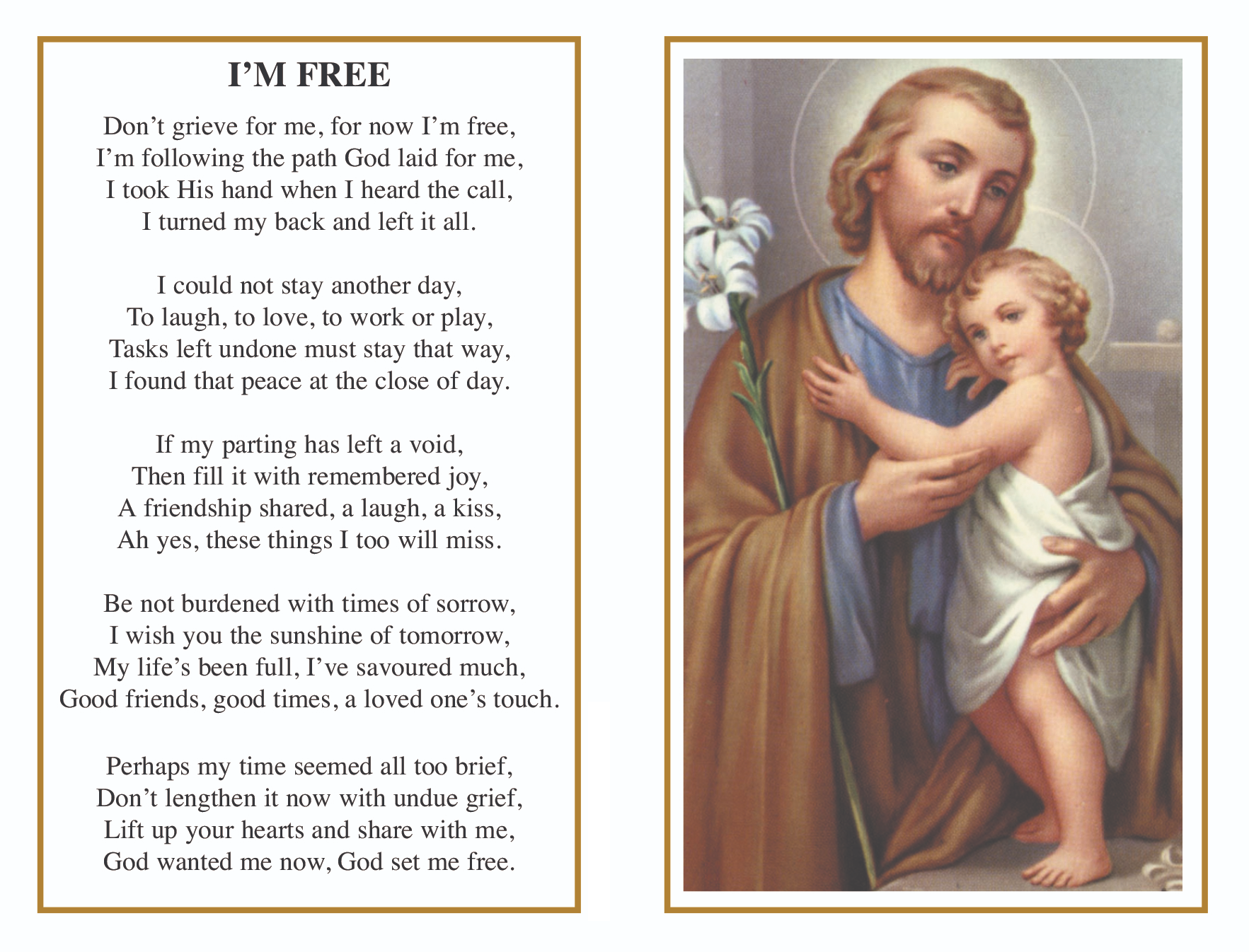 Joseph With Baby Jesus